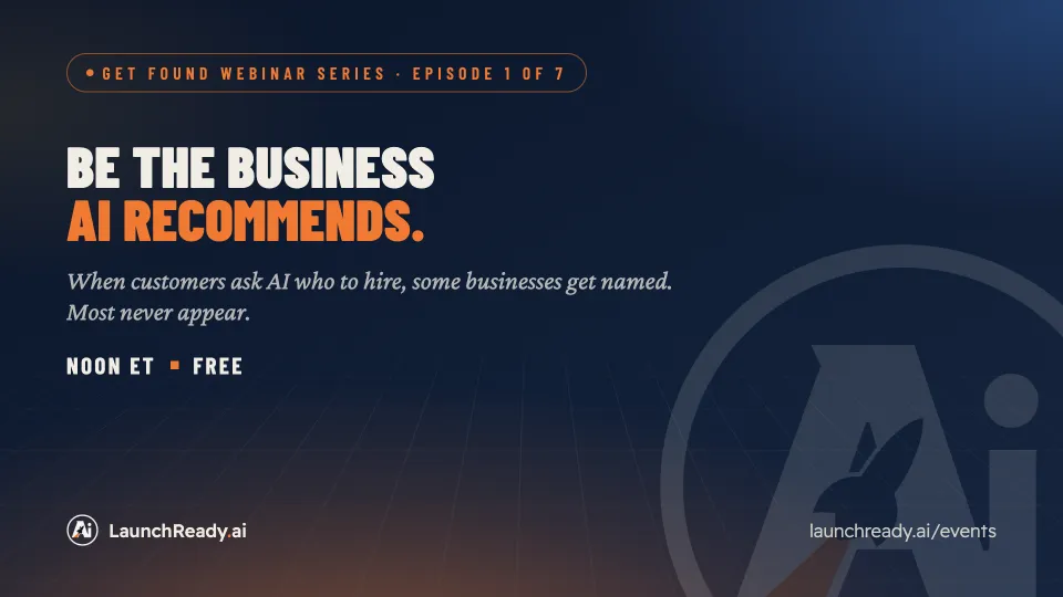 Get Found webinar series, episode 1: Be the Business AI Recommends When Customers Ask Who to Hire