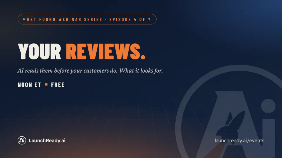 Get Found webinar series, episode 4: Your Reviews