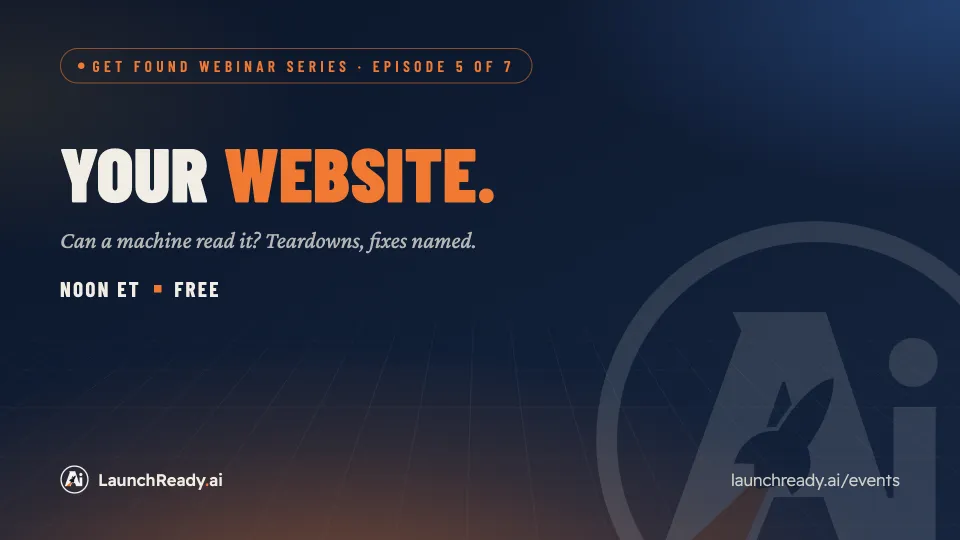 Get Found webinar series, episode 5: Your Website