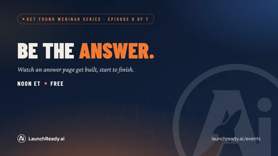 Get Found webinar series, episode 6: Be the Answer