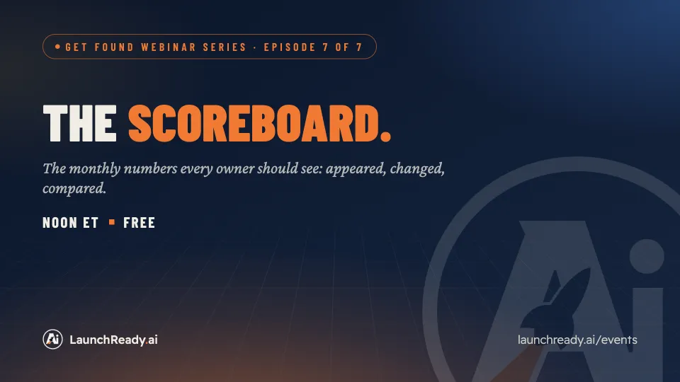 Get Found webinar series, episode 7: The Scoreboard