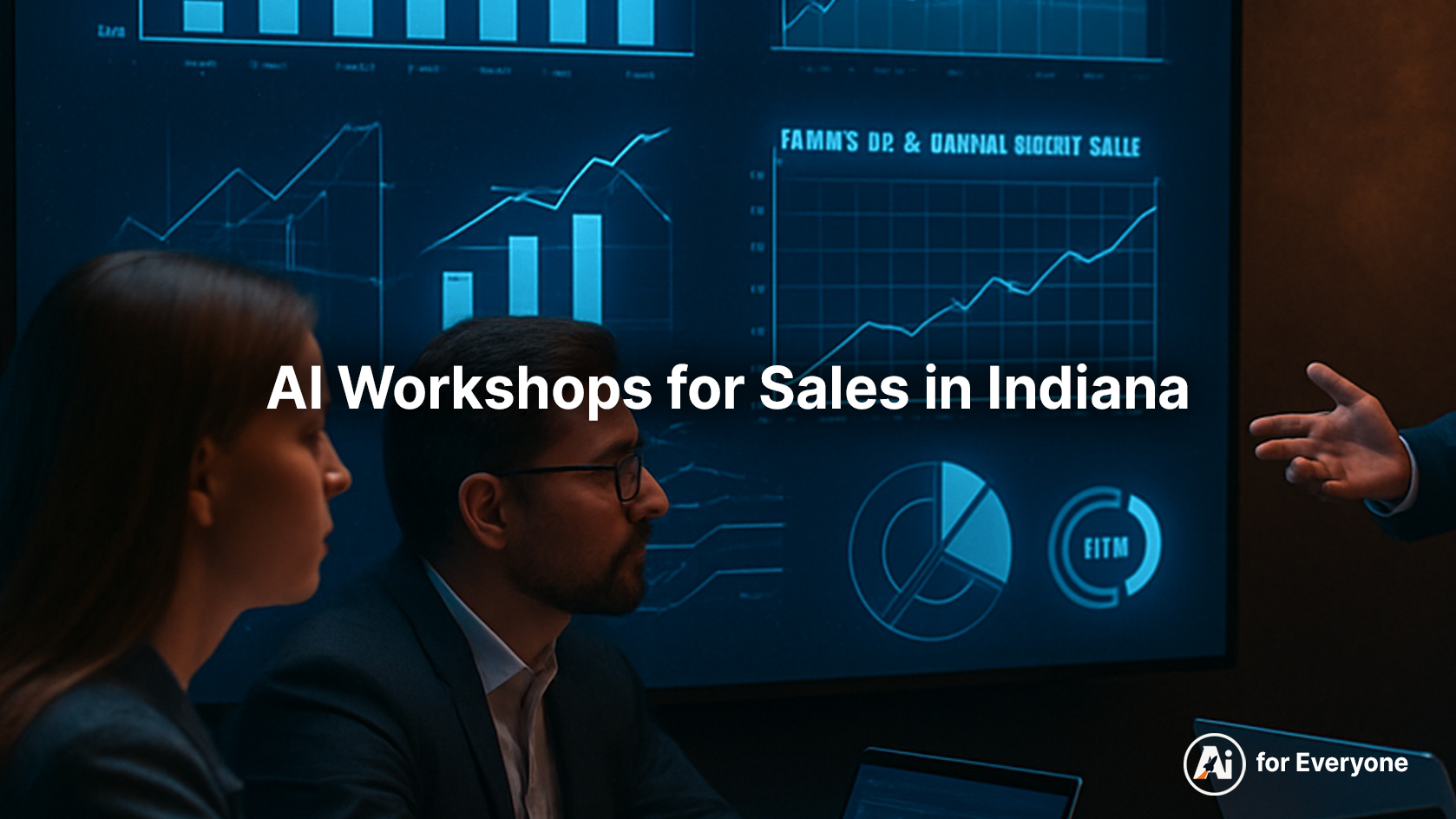 Professionals in Ai workshops for Sales in Indiana reviewing AI-driven analytics during a workshop
